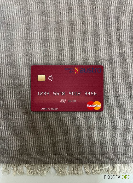 Equateur Banco del Austro mastercard photolook recto